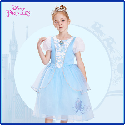 迪士尼官方正品辛德瑞拉仙帝灰姑娘豪华公主裙女童舞会演出服