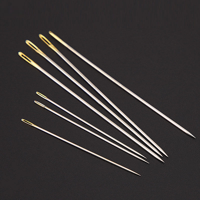 家用缝被子针厚布针纳鞋底针diy进口金尾长针缝皮革针手缝针