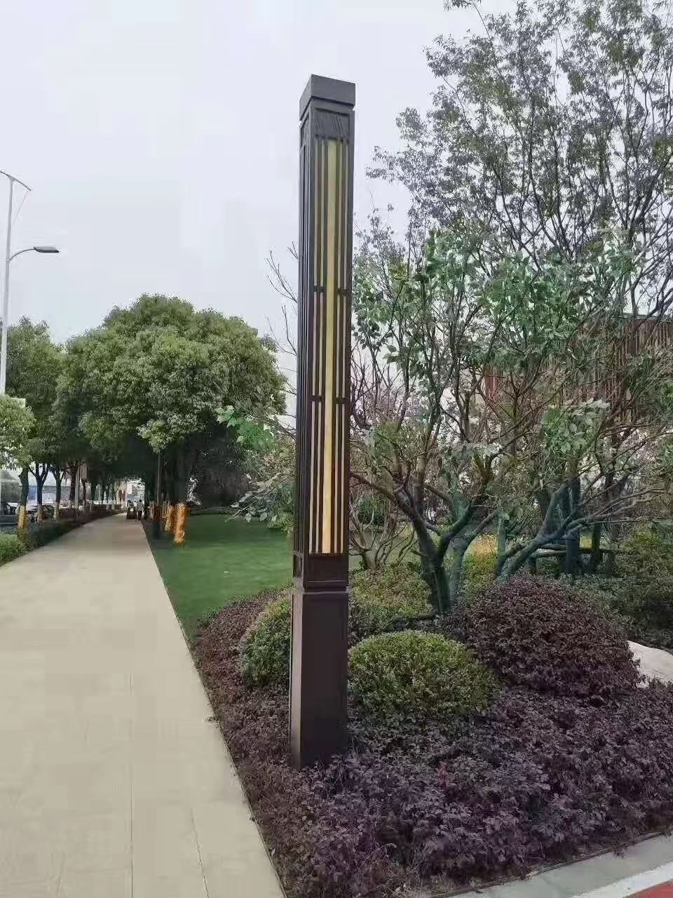 户外庭院灯3米太阳能方灯景观灯柱灯方形led小区道路灯防水