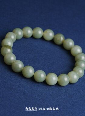 籽料乱入自由！高油高细熟糯微杂10mm新疆和田玉籽料圆珠同料手串