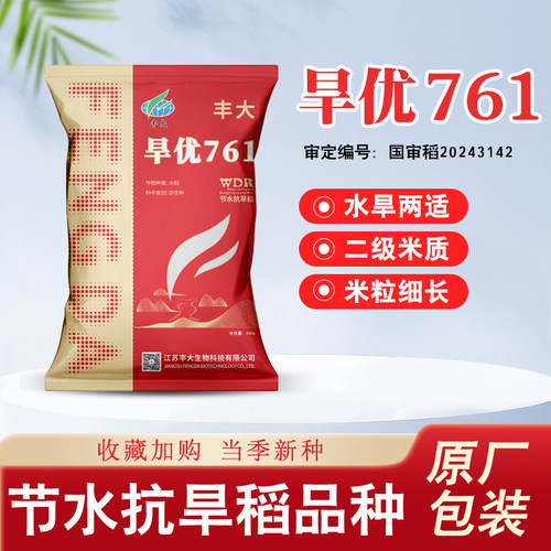 旱优761水稻种子旱稻专用 耐热性好 根系发达 节水抗旱抗倒