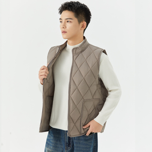 秋冬季羽绒棉马甲男轻薄保暖背心内穿小棉袄贴身内胆立领马夹外套