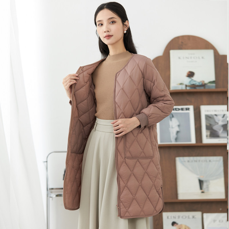 长款棉服衫宣百搭修身羽绒棉