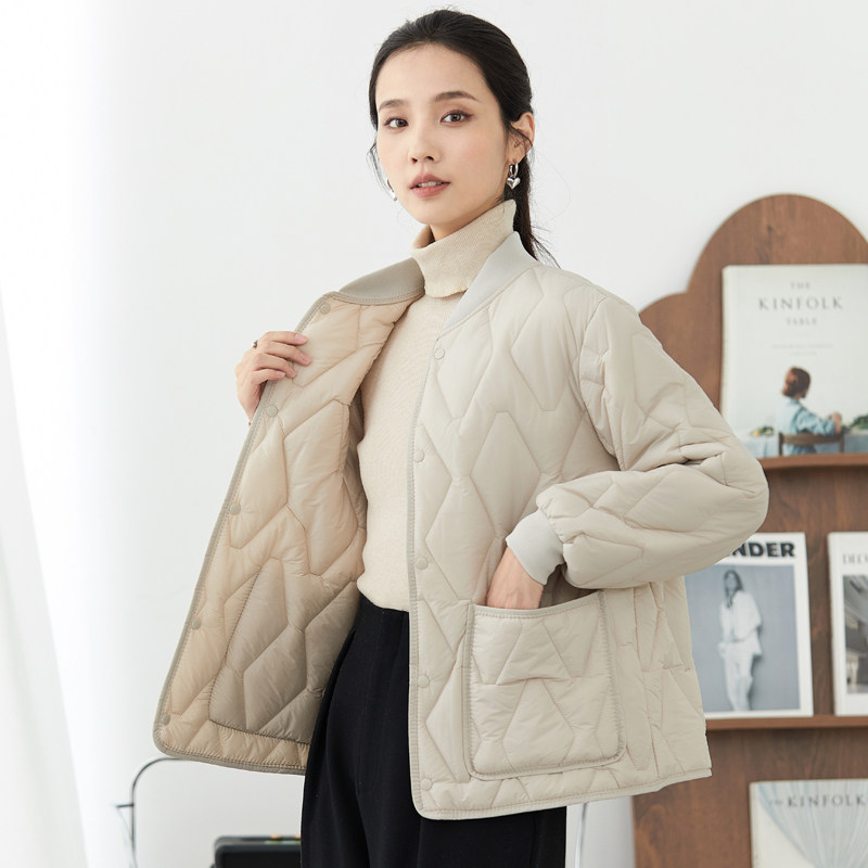 棉衣女短款棒球领内穿小棉袄服秋冬保暖羽绒棉内胆打底妈妈装内搭