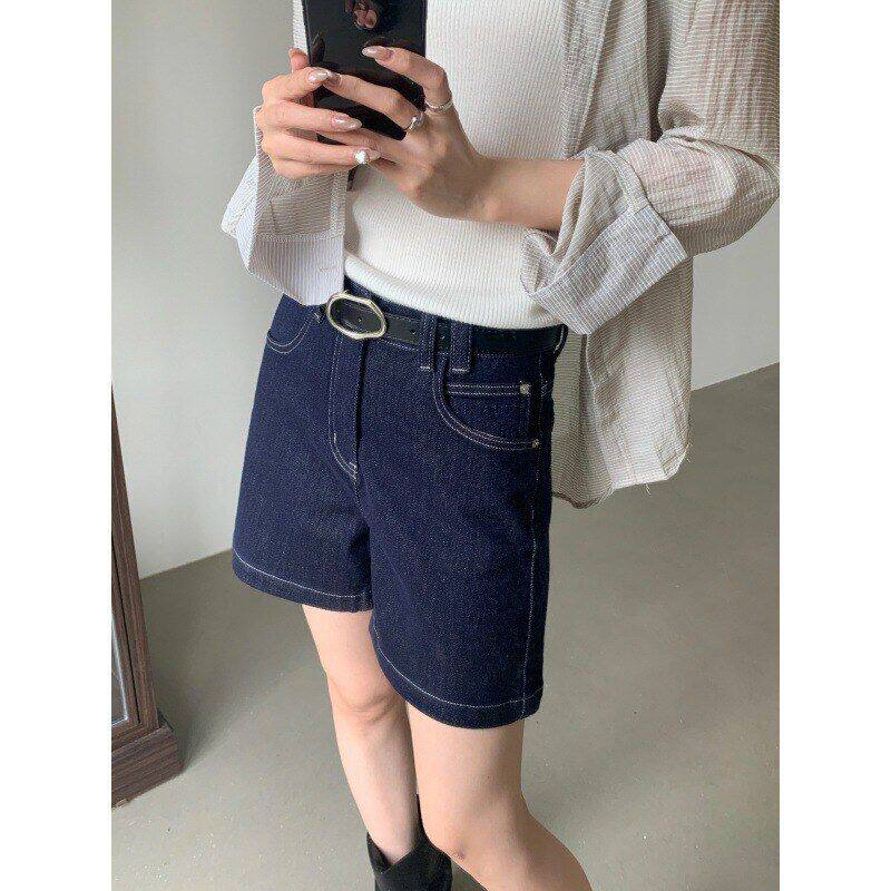 GAGD复古高腰牛仔短裤女2026新款