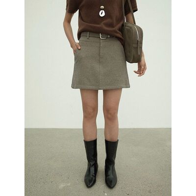 MMCDITION羊毛半身裙女秋季新款