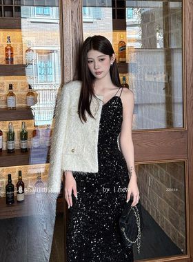 LS述致 气质千金小香外套女2025冬季新款保暖百搭上衣女装 22911#