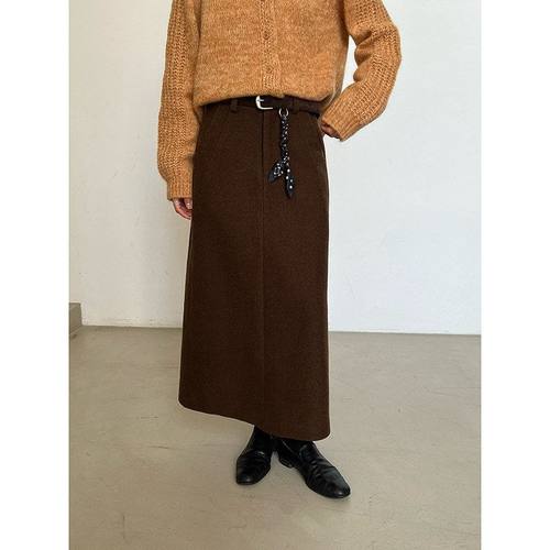 MMCDITION毛呢半身裙女冬季新款