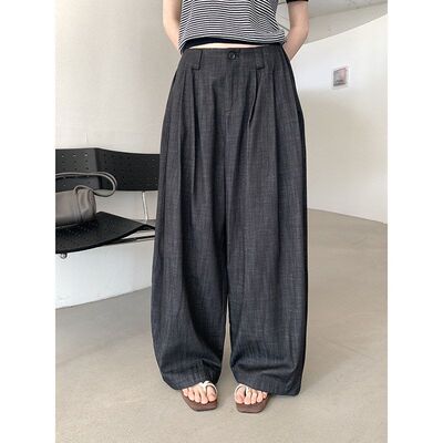 MMCDITION宽松牛仔裤女春季新款