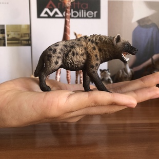 正版德国思乐鬣狗野生动物模型儿童玩具早教认知启蒙仿真绘本