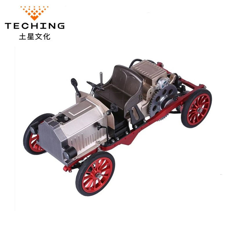 土星文化工匠师金属拼装汽车模型组装电动可发动机玩具礼品老爷车