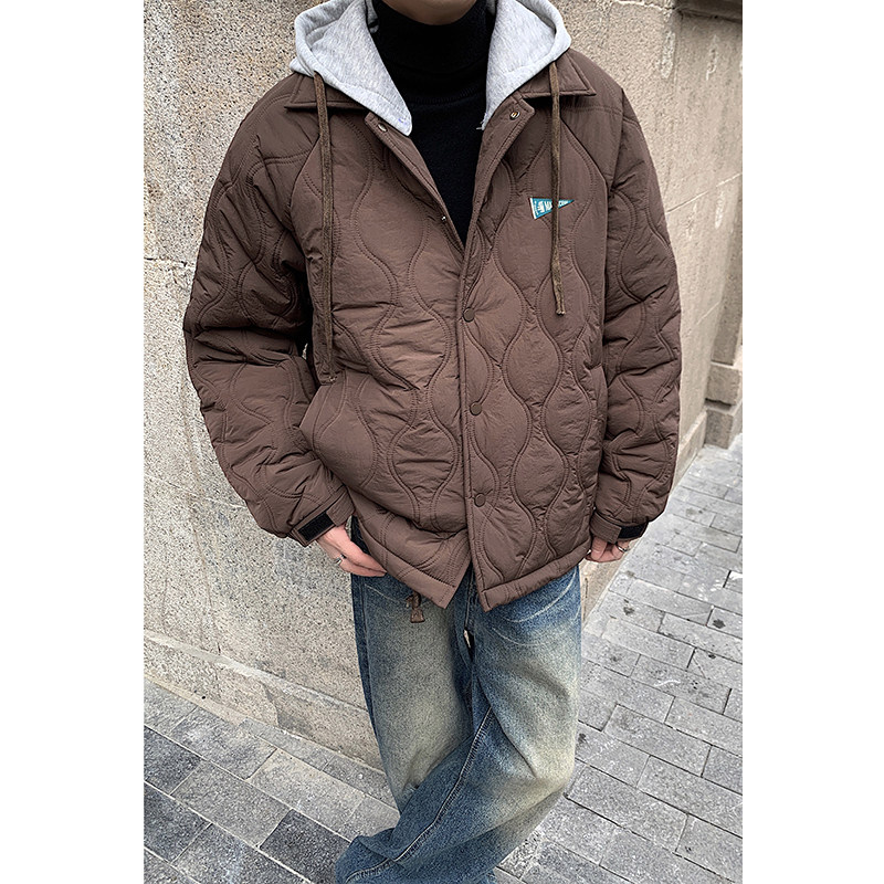 2024冬可拆卸连帽抽绳刺绣标棉服棉衣MY9268P138100聚酯纤维,男装棉衣,电商A138B