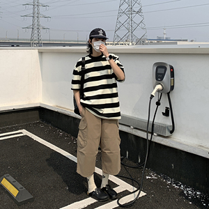 2024夏季新款潮牌条纹短袖T恤 t1162 p55图片