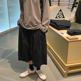 日系高街阔腿抽绳七分裤男女同款超宽松裤七分裤k6780p55控68，男装休闲裤，电商A138B