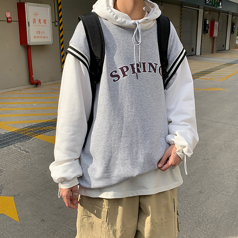 Two hooded sweaters in spring