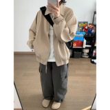 日系复古宽松翻领春秋新款设计感小众休闲百搭上衣潮jk9273p98，男装夹克，电商A138B