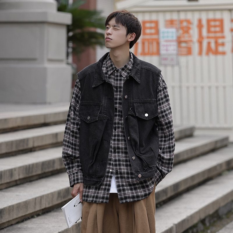 2024春牛仔马甲mj9212p65，男装背心/马甲，电商A138B