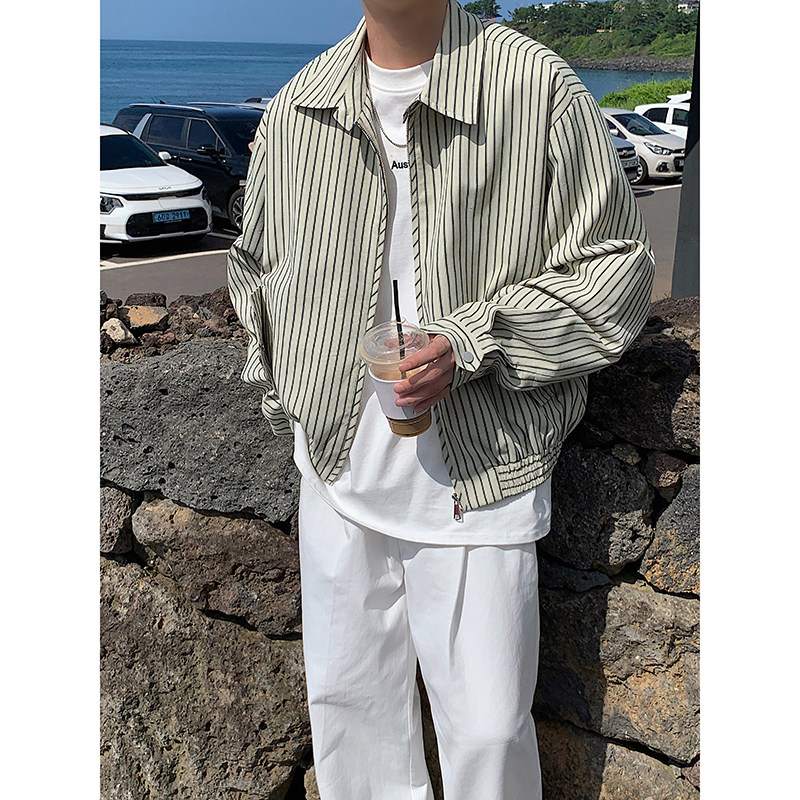 2024春潮牌条纹短夹克jk9221p118,男装夹克,电商A138B