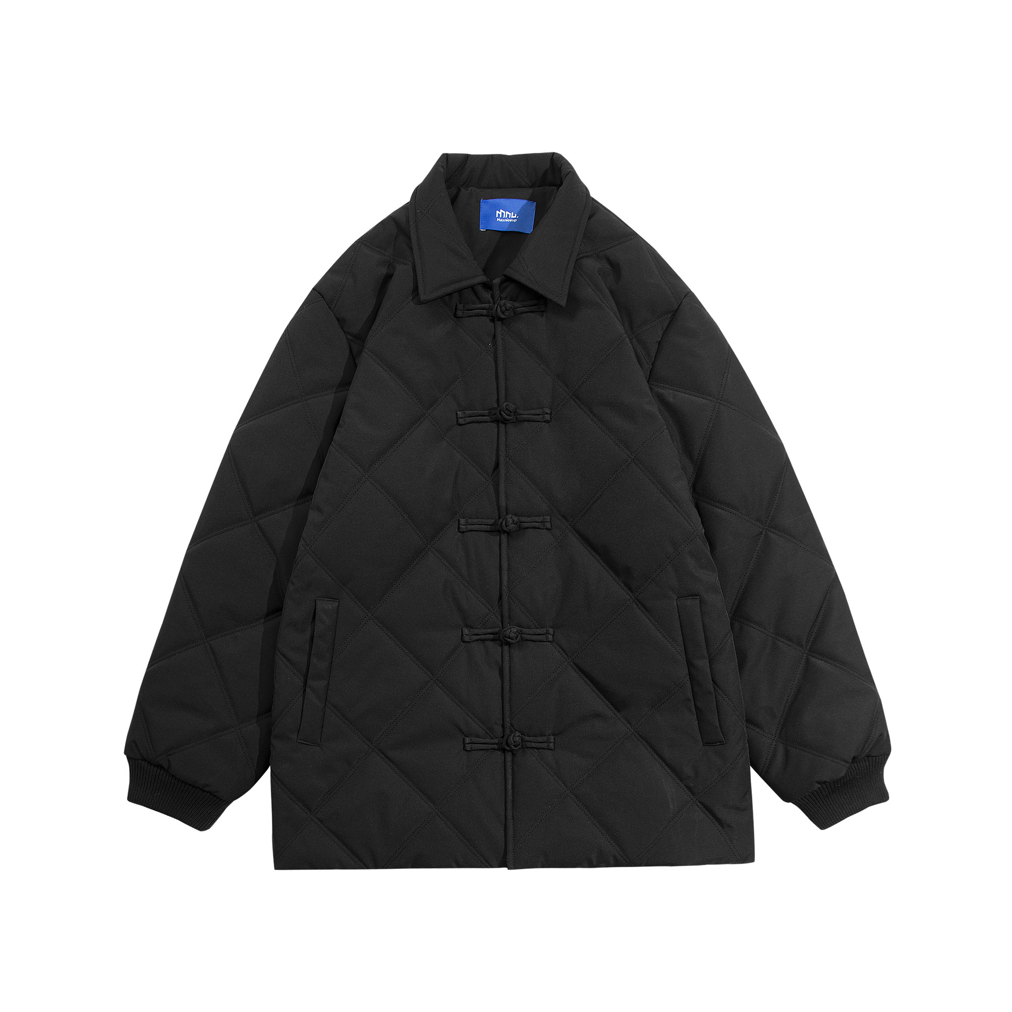 2024冬纯色菱格盘扣棉服棉衣MY9269P128100聚酯纤维,男装棉衣,电商A138B