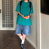 夏季宽松美式潮牌短袖圆领体恤t1133p38控49，男装T恤，电商A138B