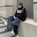 潮牌加绒宽松套头连帽情侣卫衣w5092特p68，男装卫衣，电商A138B