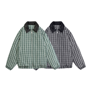 2024秋冬皮领翻领条纹棉衣棉服MY9256P125 100聚酯纤维图片