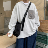美式日系宽松长袖卫衣打底衫t1115p65控78，男装卫衣，电商A138B