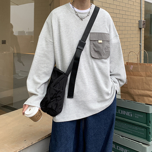 美式日系宽松长袖卫衣打底衫t1115p65控78图片