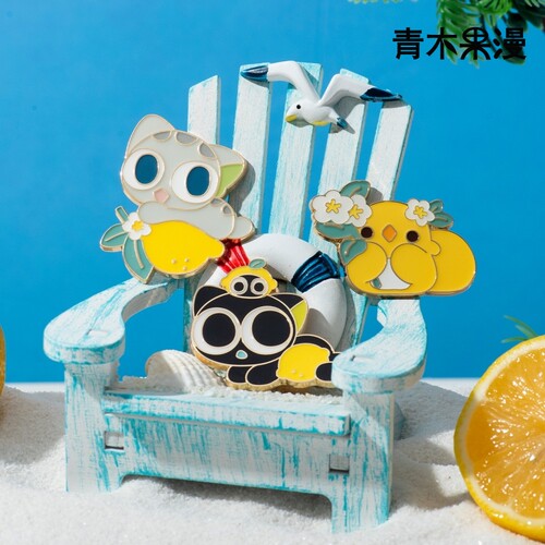 正版罗小黑柠檬之夏徽章