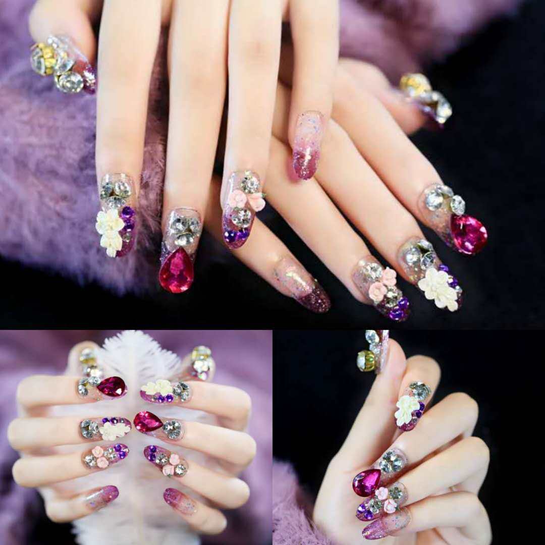 广州美甲片婚纱拍照方便可拆卸