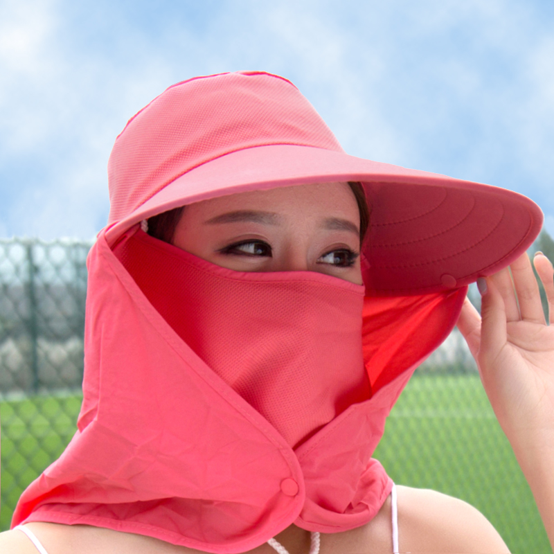 遮阳帽女防晒防紫外线2025新款太阳帽子全包围遮脸护脖百搭采茶帽