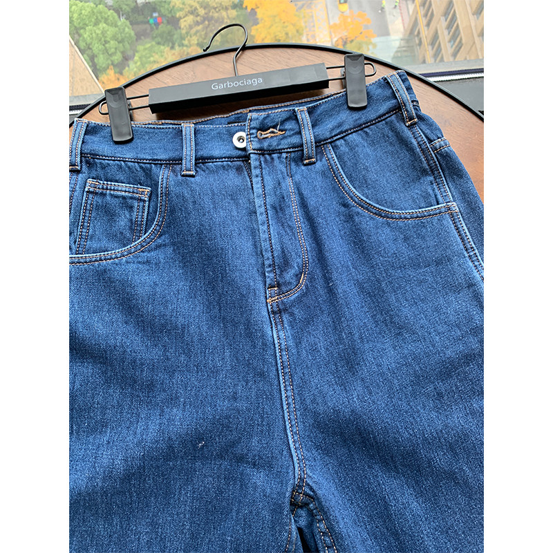 纤依百秀【龙】拯救梨形火山岩拉绒牛仔裤 1179