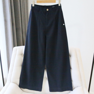 不挑腿型西装阔腿裤宽松直筒长裤