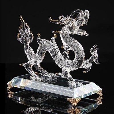 水晶十二生肖摆件招财客厅工艺品