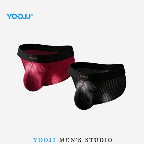 YOOJJ男士高叉锦纶三角内裤高弹