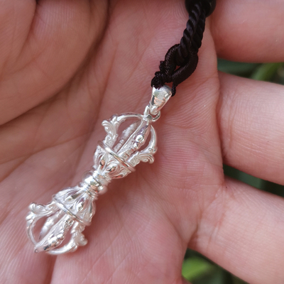 金刚杵挂坠足银西藏密宗法器