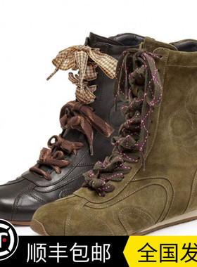 商场同款2025冬新款羊皮复古马丁靴运动拳击靴内增高女短靴Y1Z01