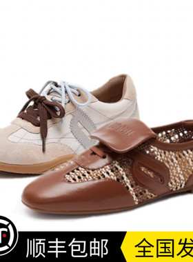 商场同款2025春新款双鞋带阿甘鞋德训鞋女单鞋YEC09AM5 ZB291AA5