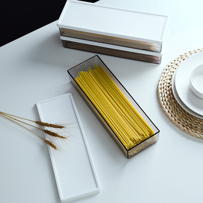 日式可叠加面条盒as长方形塑料保鲜盒冰箱收纳盒密封挂面盒