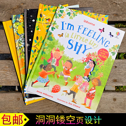 英文幼儿情商管理故事绘本儿童情绪教育性格培养镂空洞洞设计玩具