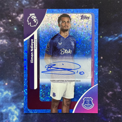 2026 TOPPS 英超球星卡150编蓝钻折射签名签字卡 恩迪亚耶 埃弗顿