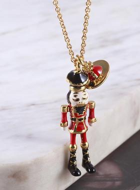 欧美风时尚创意立体胡桃吊坠项链