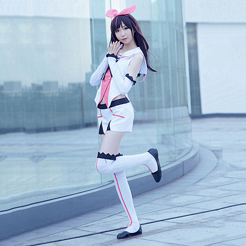 【现货】VR虚拟偶像人工智障Kizuna Ai绊爱cos服 cosplay服装女裙