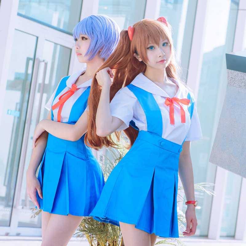 【现货】漫吧日本动漫EVA凌波丽明日香cos服女校服cosplay服装