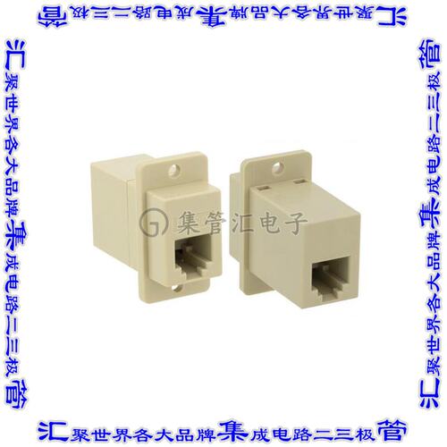 ECF5046S-IV 连接器接插件CPLR PNL MNT 6X6 STRAIGHT IVRY