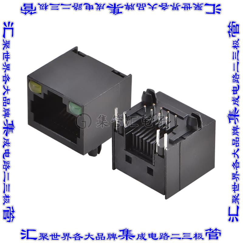 A-MJL-8-EA-GRP-SGY1 连接器接插件MODULAR, RJ45, 1,02, 8PIN,