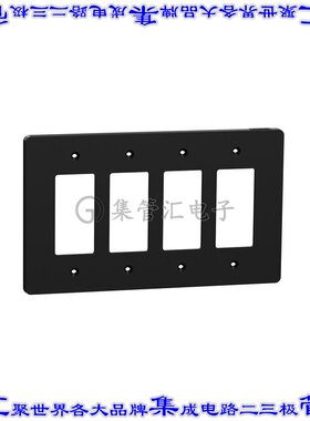 SQWS141004BK 连接器接插件4 GANG MID+ WALL PLATE BK