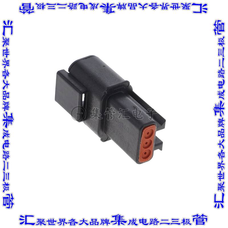 DTMH04-3PA 连接器接插件REC, 3P, BLK, N, HI TEMP, A
