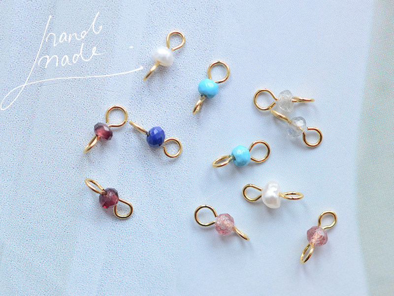 diy天然石珍珠绕线成品小吊坠