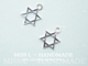 正品 925银 六角星吊坠 YA47 项链配件DIY 1个